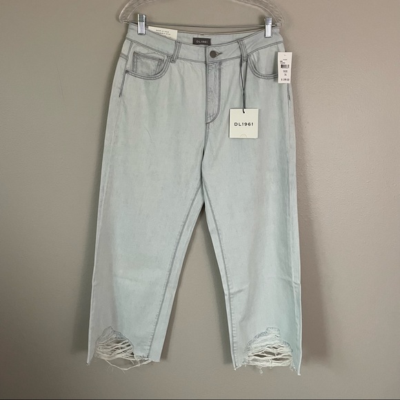 DL1961 Hepburn High Rise Wide Leg Palermo Cropped - Picture 5 of 9